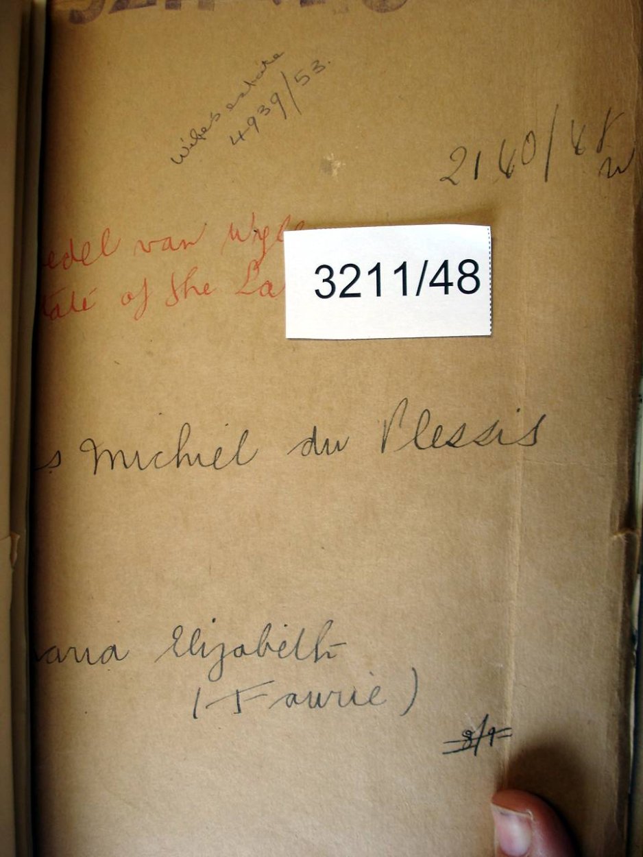3211-48 DU PLESSIS Johannes Michiel a 3211-48 DU PLESSIS Johannes Michiel a
