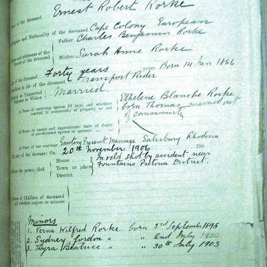 RORKE ERNEST ROBERT 1906 TAB MHG 09468