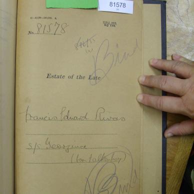 RIVAS Francis Eduard - died 11 May 1933