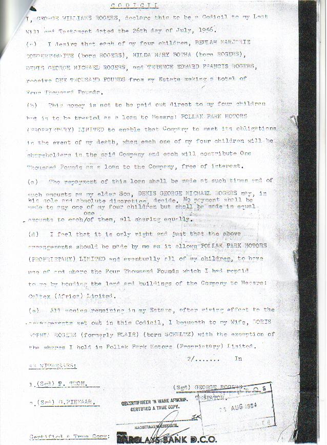 Rogers, George Williams TAB MHG 6735  Will codicile