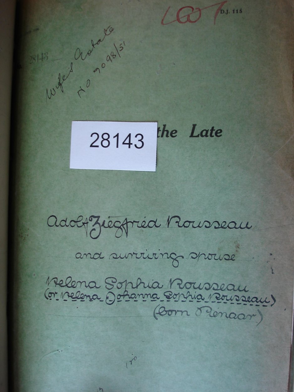 28143 ROUSSEAU Adolf Ziegfried a 28143 ROUSSEAU Adolf Ziegfried a
