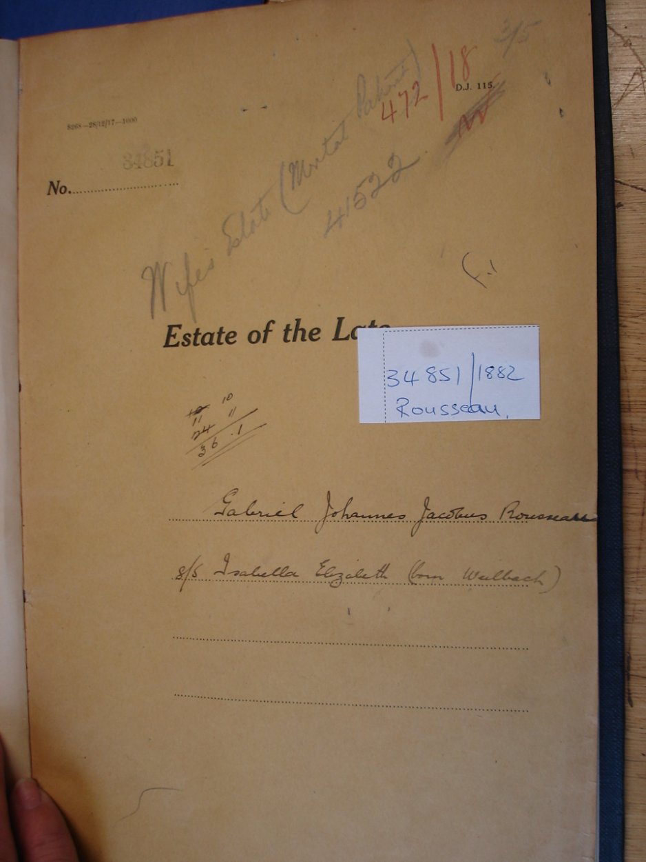 34851 ROUSSEAU Daniel Johannes Jacobus a 34851 ROUSSEAU Daniel Johannes Jacobus a