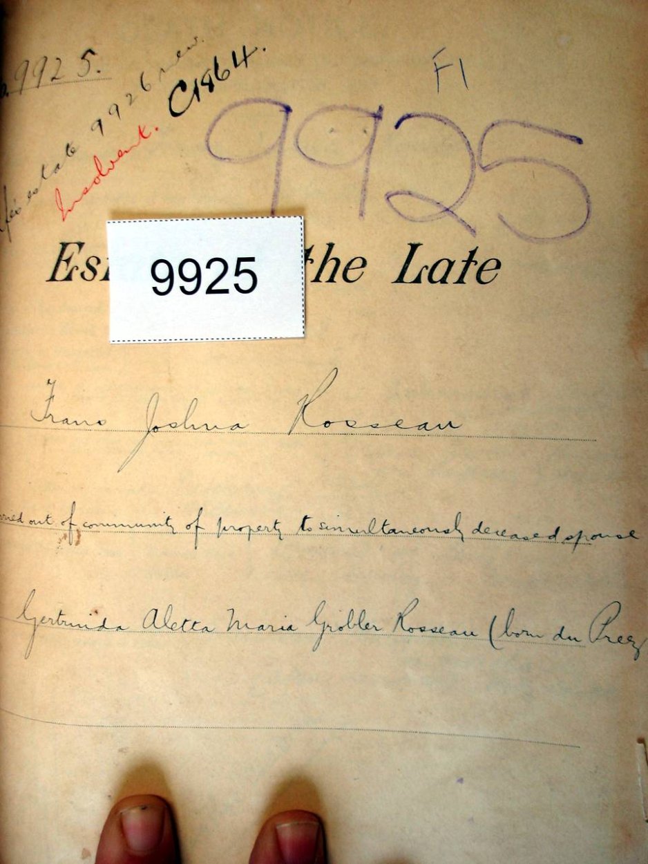9925 ROUSSEAU Franz Joshua a 9925 ROUSSEAU Franz Joshua a