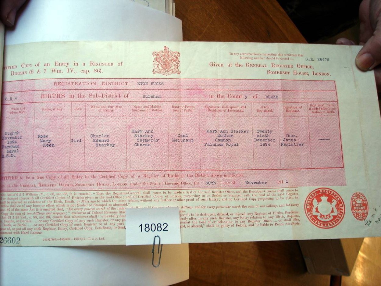 18082 STARKEY Lucy Maria Keen f 18082 STARKEY Lucy Maria Keen f