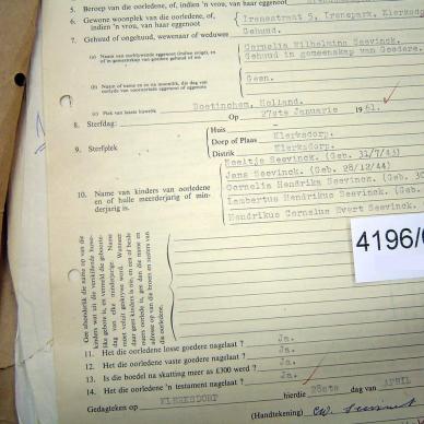 4196-61 SEEVINCK Hendrikus Hermanus c
