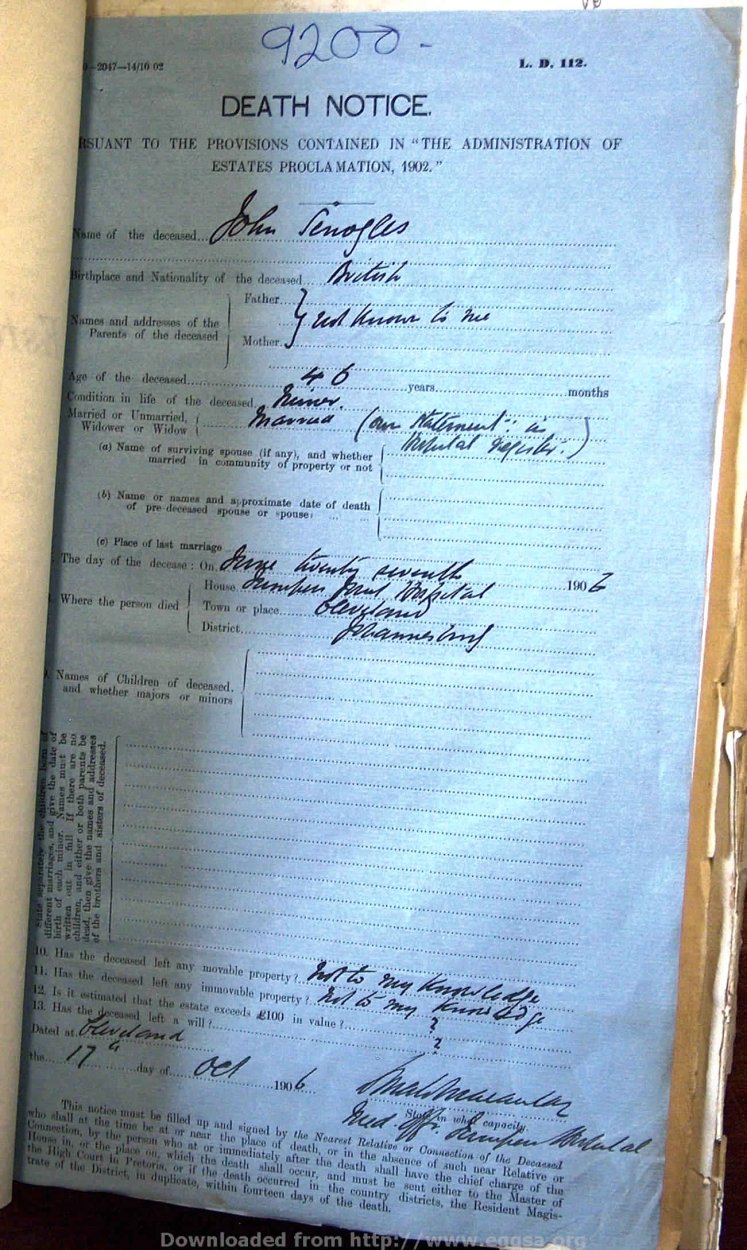 1907 TAB MHG 09200 SENOGLES JOHN 02 1907 TAB MHG 09200 SENOGLES JOHN 02