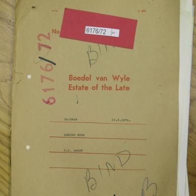 SAAYMAN Edmund Hugo - died 13 Sep 1971