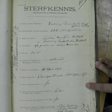 SCHYFF Emmerentia Frederika VAN DER born VAN NIEKERK - died 19 Apr 1895