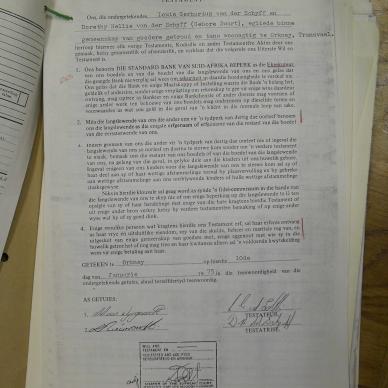 SCHYFF Louis Gerhardus VAN DER - oorlede 16 Sep 1976