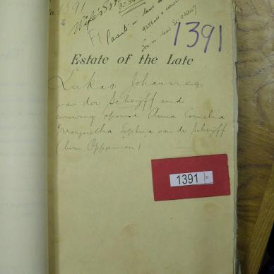 SCHEYFF Lukas Johannes VAN DER - died 21 Nov 1900