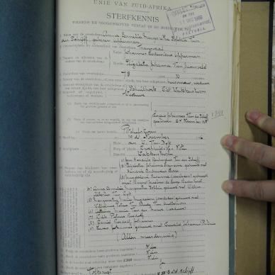 SCHYFF Anna Cornelia Margareth VAN DER born OPPERMAN - died 19 Nov 1916