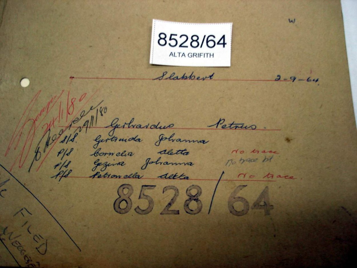 8528-64 SLABBERT Gerhardus Petrus a 8528-64 SLABBERT Gerhardus Petrus a