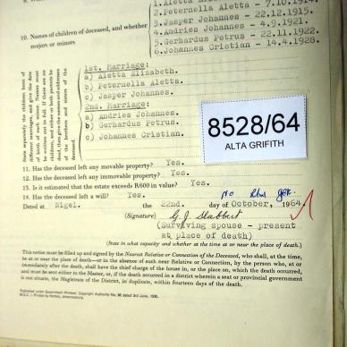 8528-64 SLABBERT Gerhardus Petrus c