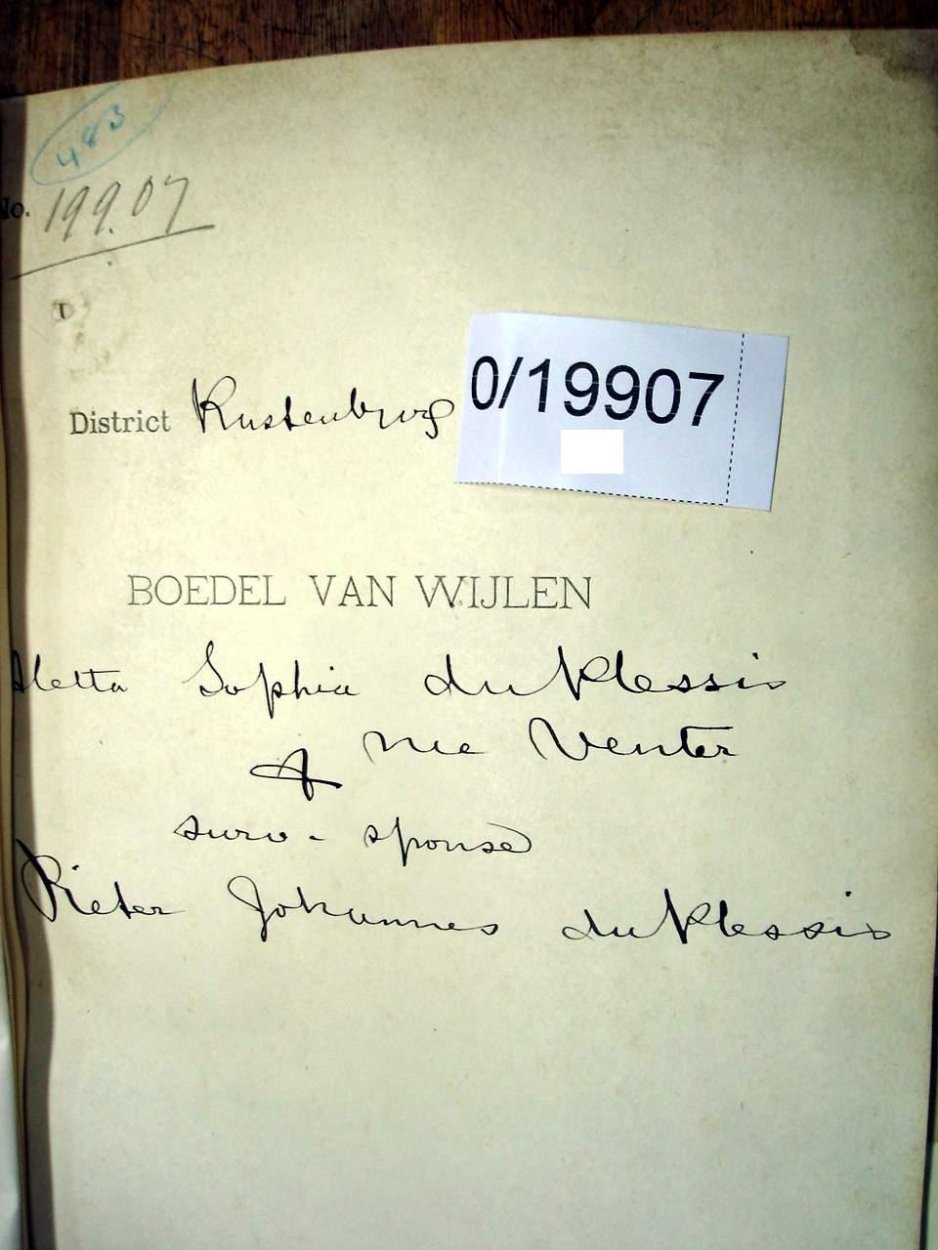 0-19907 VENTER PLESSIS WALT a