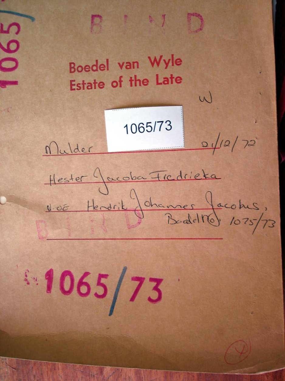 1065-73 VENTER Hester Jacoba Fredrieka a 1065-73 VENTER Hester Jacoba Fredrieka a