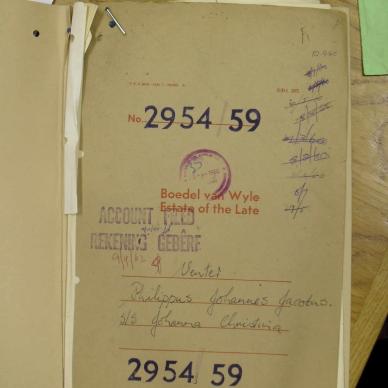 VENTER Philippus Johannes Jacobus - died 21 Apr 1959