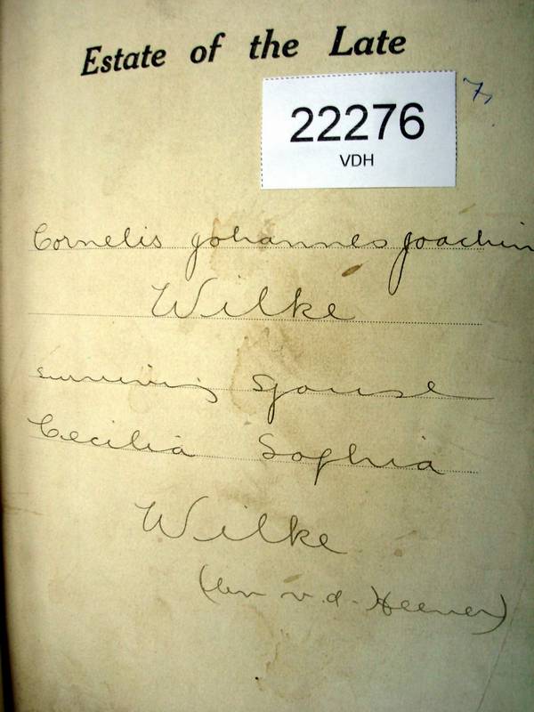 22276 WILKE Cornelis Johannes Joachim as 22276 WILKE Cornelis Johannes Joachim as
