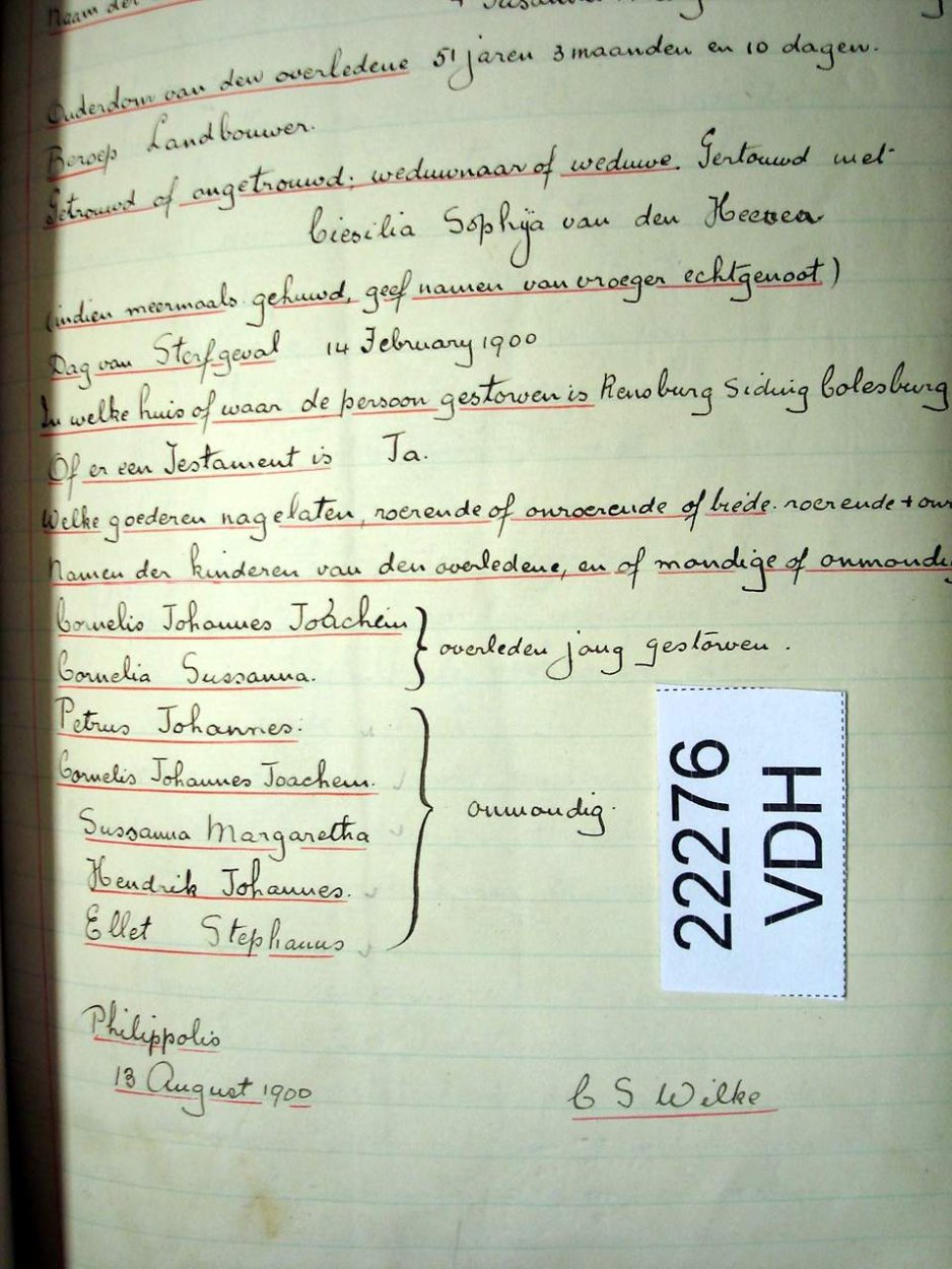22276 WILKE Cornelis Johannes Joachim c 22276 WILKE Cornelis Johannes Joachim c