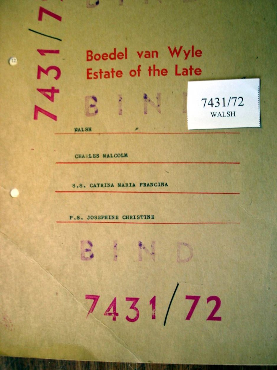 7431-72 WALSH Charles Malcolm a 7431-72 WALSH Charles Malcolm a