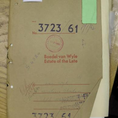 WYK Nicolaas Abraham VAN  - died 8 April 1961