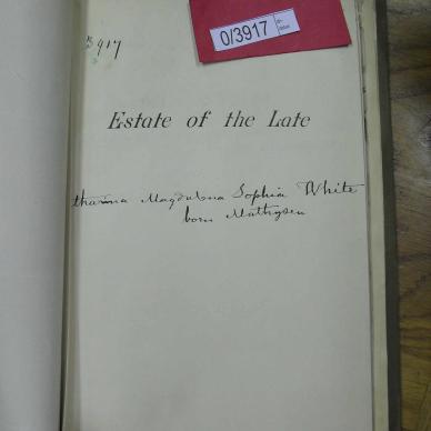 WHITE Catharina Magdalena Sophia nee MATTHYSEN - oorlede 13 Feb 1888