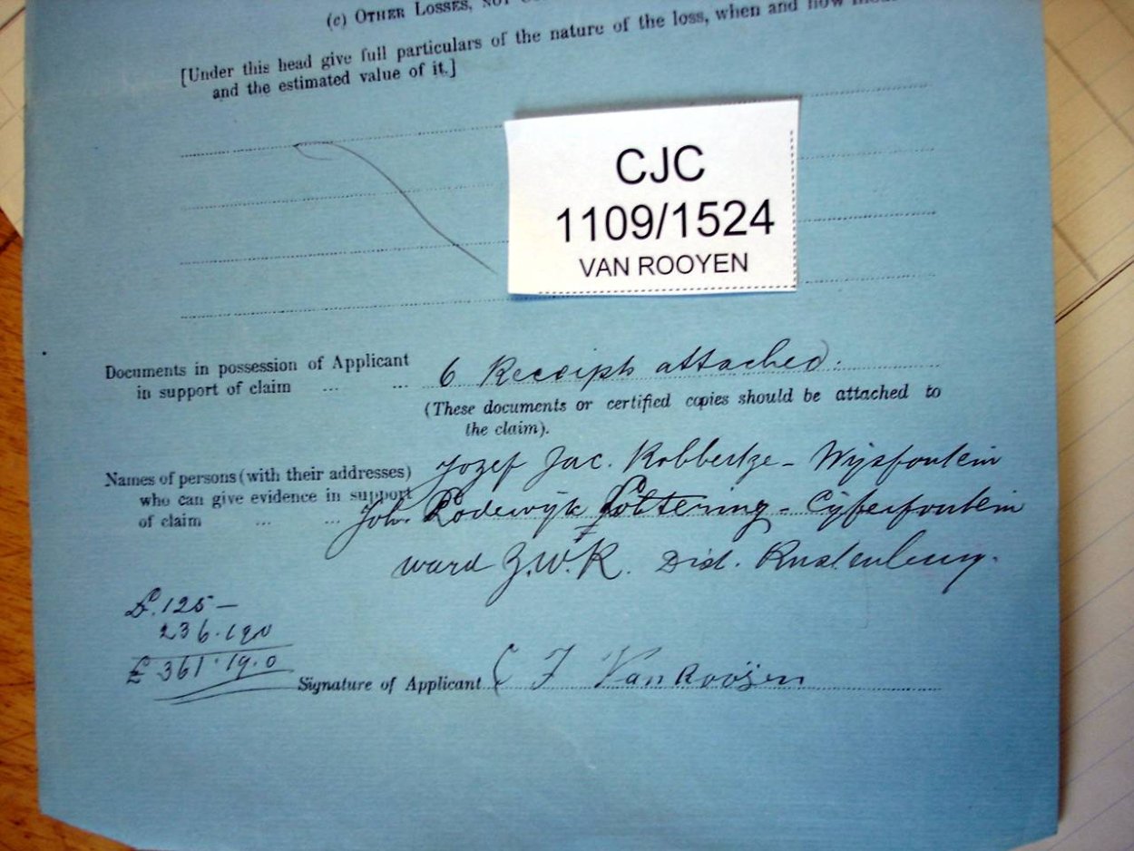 CJC 1109-1524 VAN ROOYEN Cornelius Johannes b CJC 1109-1524 VAN ROOYEN Cornelius Johannes b