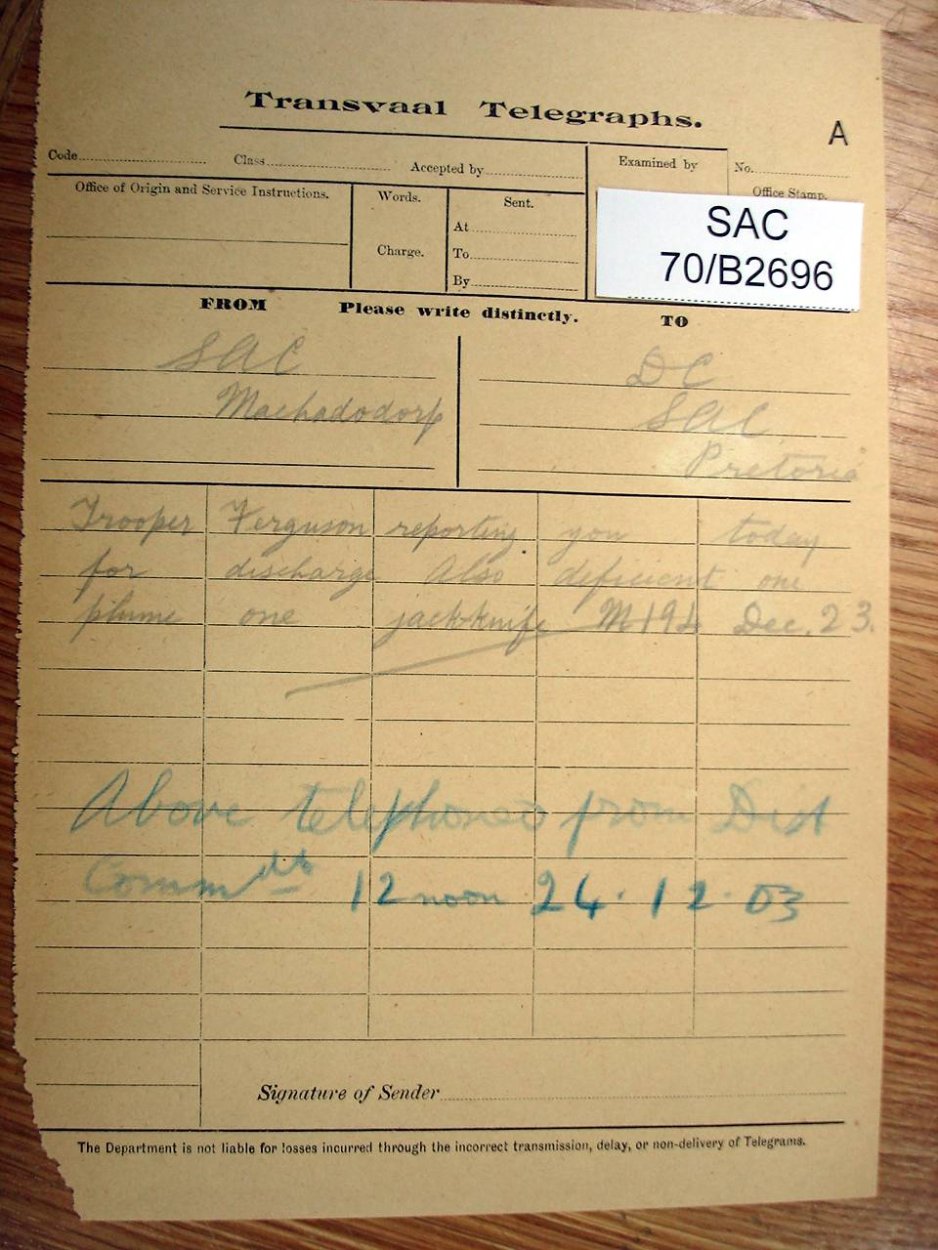 SAC 70-B2696 FERGUSON George Warren _10 SAC 70-B2696 FERGUSON George Warren _10