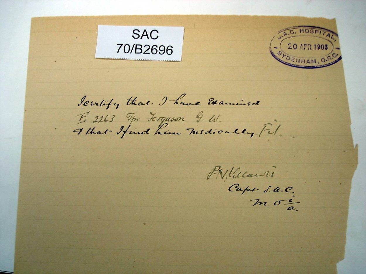 SAC 70-B2696 FERGUSON George Warren _20 SAC 70-B2696 FERGUSON George Warren _20