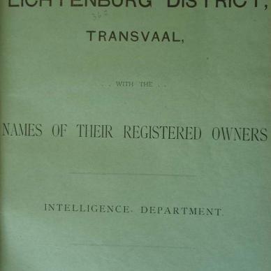 LICHTENBURG List of farms 1901 (TAB TPK 152) a