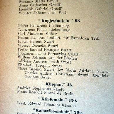 LICHTENBURG List of farms 1901 (TAB TPK 152) d