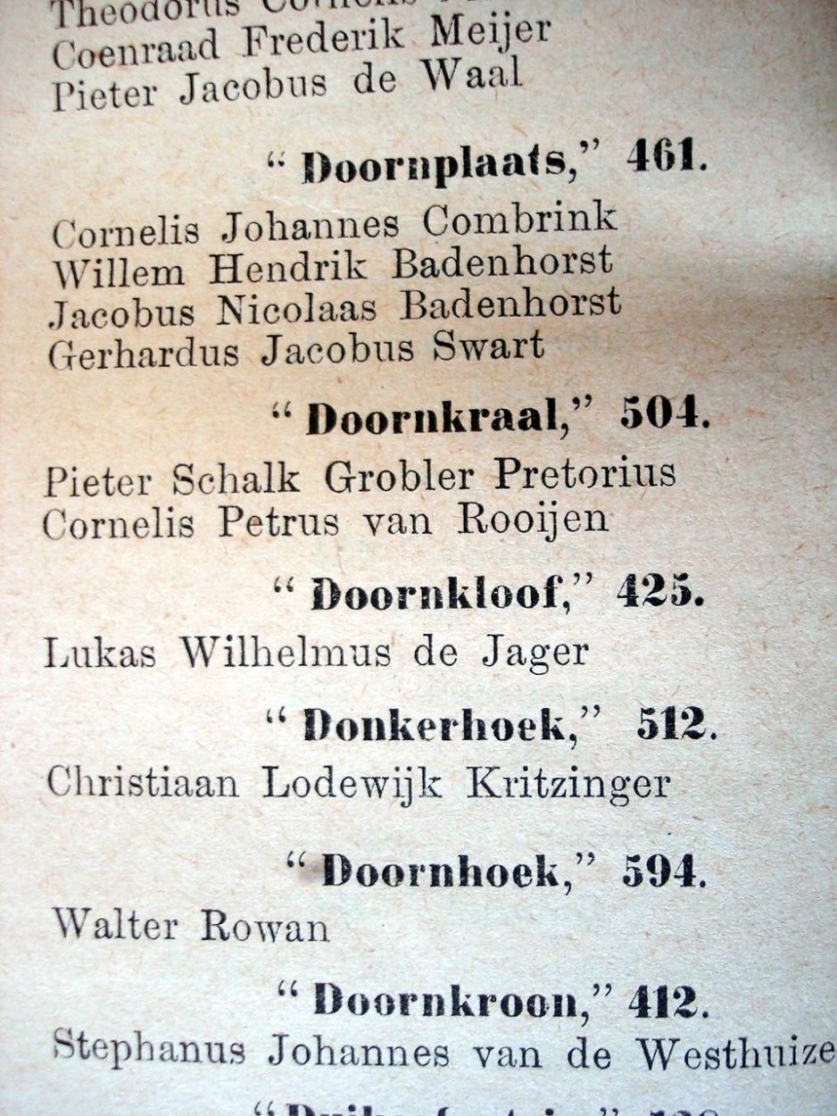 VRYHEID List of farms 1901 d VRYHEID List of farms 1901 d