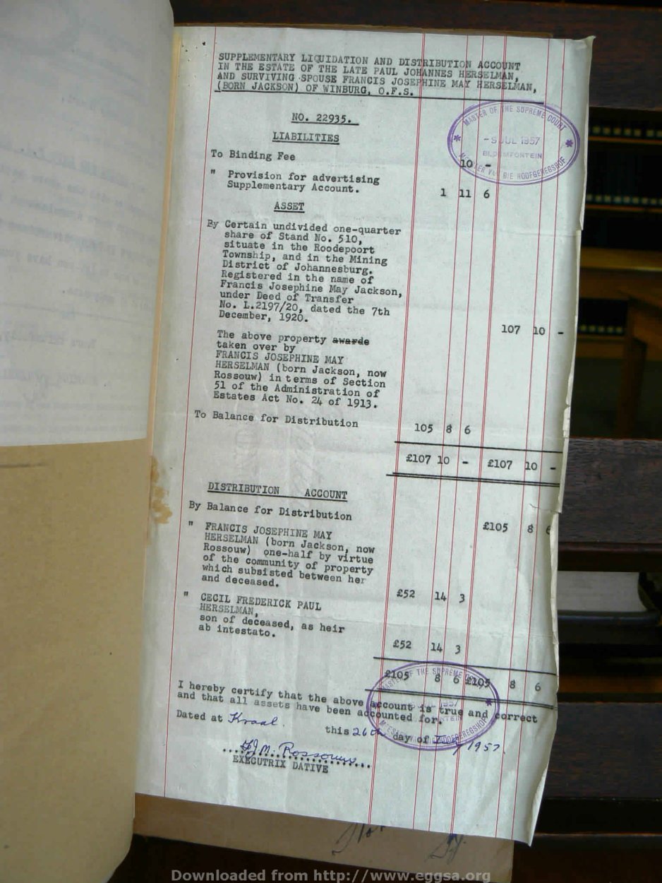 HERSELMAN Paul Johannes - 1930 _02 HERSELMAN Paul Johannes - 1930 _02