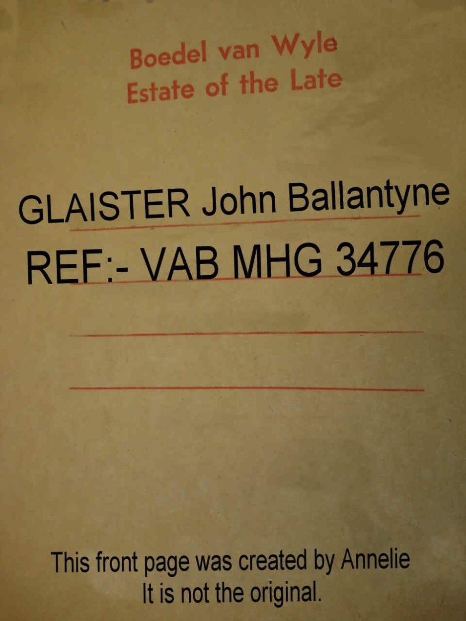 Glaister front page Glaister front page