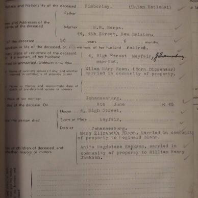 KOEN Daniel Andries - oorlede 8 Junie 1945