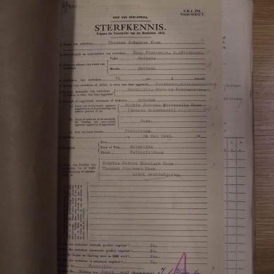 KOEN Theunes Johannes - oorlede 28 Mei 1943