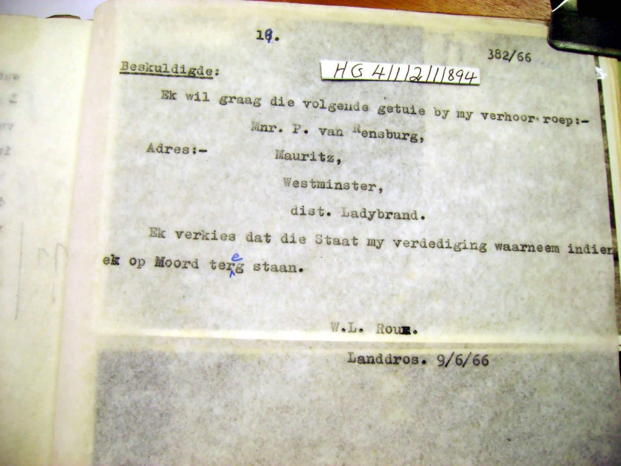 HG 4-1-2-1-894 KRYNAUW Johannes Hendrik _23 HG 4-1-2-1-894 KRYNAUW Johannes Hendrik _23