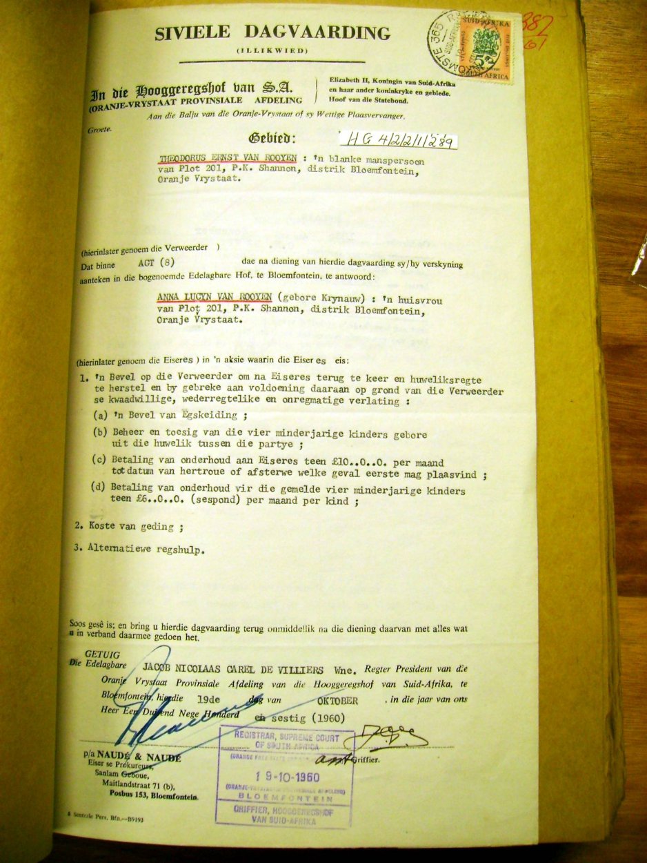 HG 4-2-2-1-289 ROOYEN van & KRYNAUW _01 HG 4-2-2-1-289 ROOYEN van & KRYNAUW _01