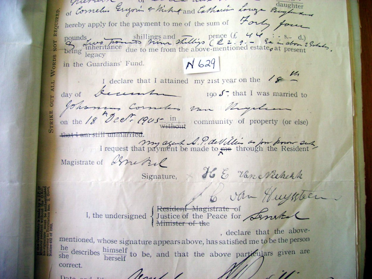 NIEKERK Barend Petrus van, ref N629 _05