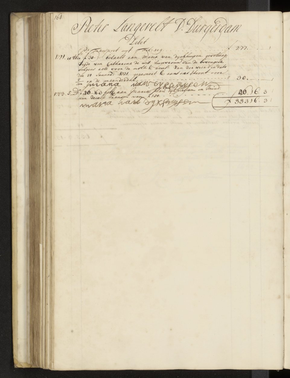 LANGEVELT Pieter - uit Durgerdam, Adelborst, 1714 (Debit B) LANGEVELT Pieter - uit Durgerdam, Adelborst, 1714 (Debit B)